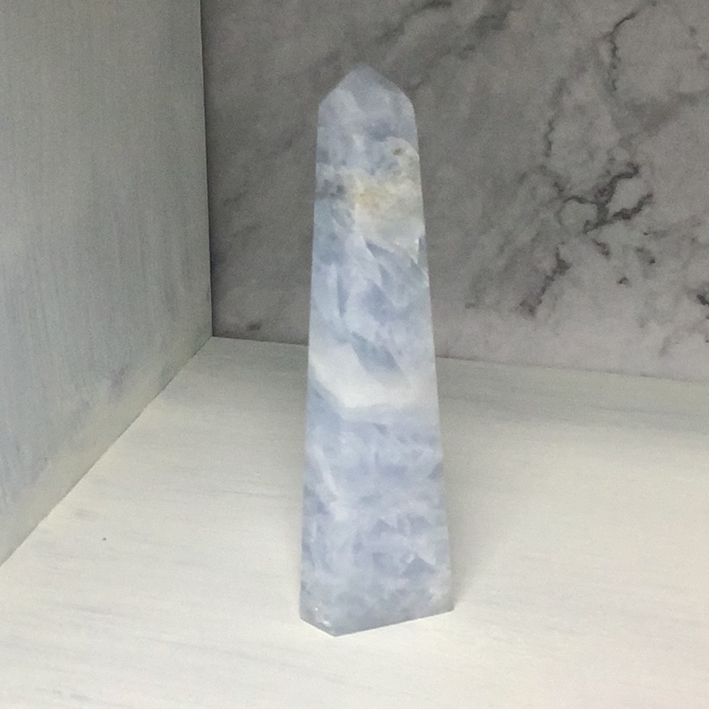 Blue Calcite Crystal Tower